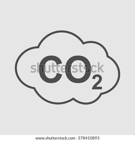 CO2 icon, carbon dioxide formula symbol, vector illustration, outlined sign.