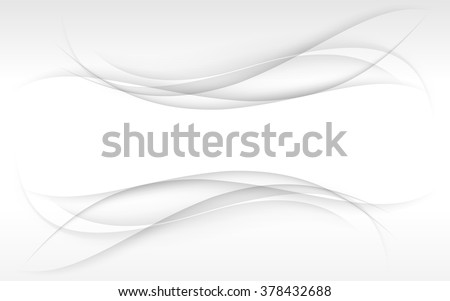 Abstract white waves. Vector illustration. Clip-art