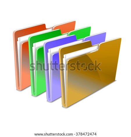 Folder illustration store color art icon