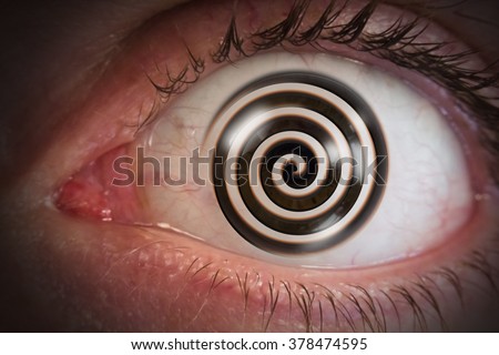 Psychedelic hypnosis swirl eyeball optical illusion