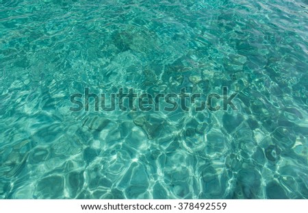 Surface of Aegean Sea  in Green Color