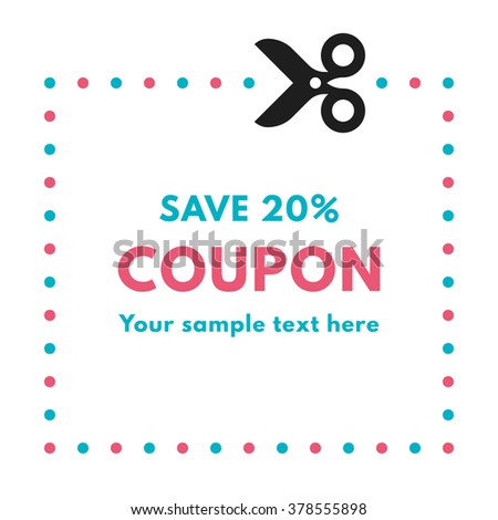 Coupon sale, offers and promotions vector template.