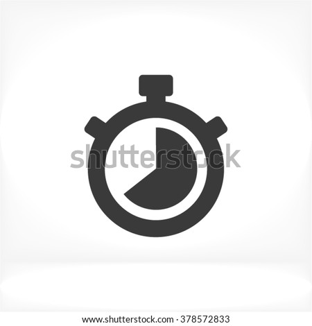 Stopwatch vector icon Royalty-Free Stock Photo #378572833