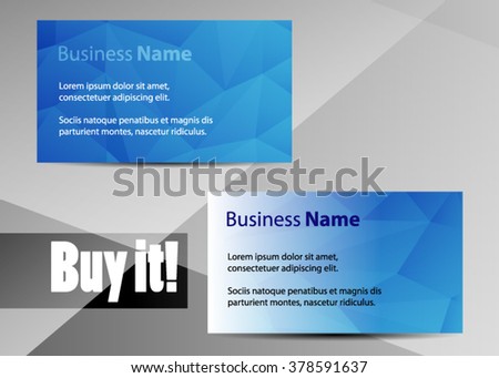 Vector modern creative and clean business card template. Flat design. Letter Logo Corporate Business card. Business card set template. Blue color. Vector illustration.