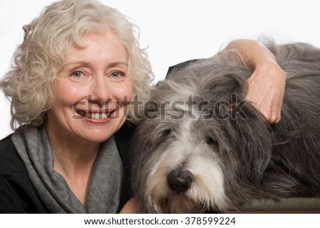 Woman with her pet dog