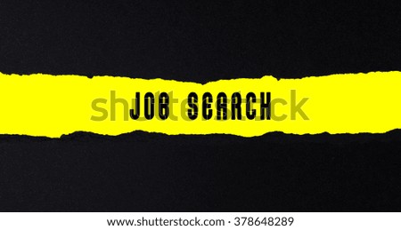 Torn paper with text job search