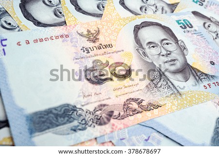 Thailand money baht banknote bill