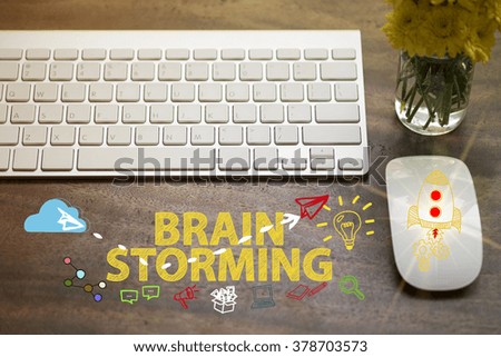BRAIN STORMING concept in home office , business concept , business idea