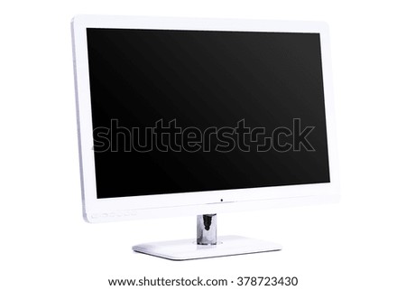 Blank computer monitor at the desk with clipping path