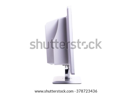 Blank computer monitor at the desk with clipping path