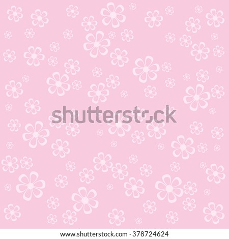 gentle pink background with spring flowers