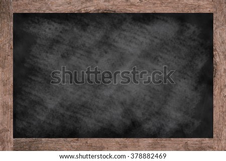 vintage chalk board texture with old vintage wooden frame for work about design element