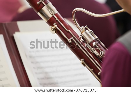  Detail of the bassoon closeup Royalty-Free Stock Photo #378915073