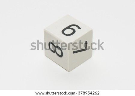 white cubes with numbers on a light background