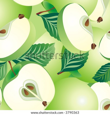 Raster version of apple background (seamless pattern)
