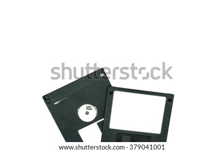 two floppy disc on white background