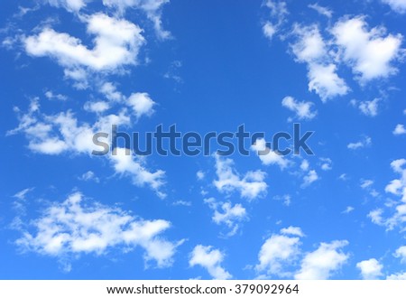Blue sky and clouds in summer day