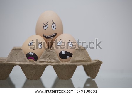 Egg.Funny Eggs. Faces on the eggs Eggs Smiles