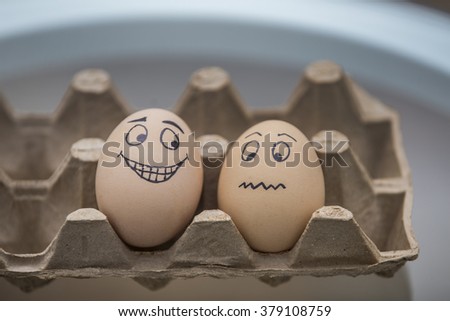 Egg.Funny Eggs. Faces on the eggs Eggs Smiles