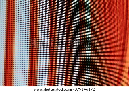 Bright colored orange and white LED smd screen - close up background
