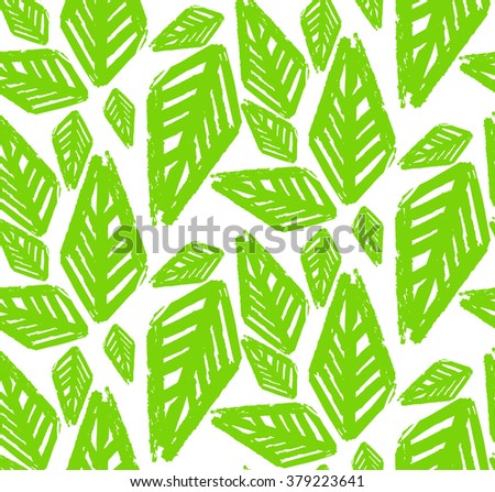 Vector seamless pattern with careless eco ?lements. Abstract background made using of brush smears. Monochrome hand drawn texture