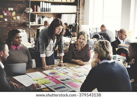 Business People Meeting Conference Discussion Working Concept Royalty-Free Stock Photo #379543138