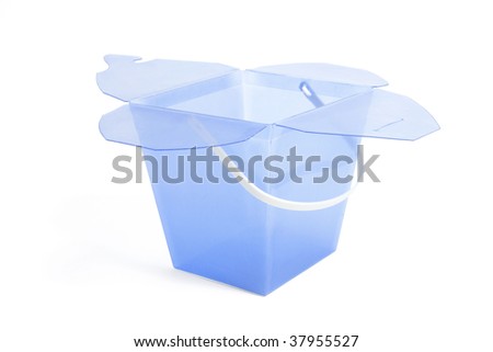 Plastic Gift Box on White Background