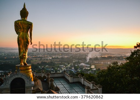 buddha statue in wat  Khao Noi,Nan in thailand