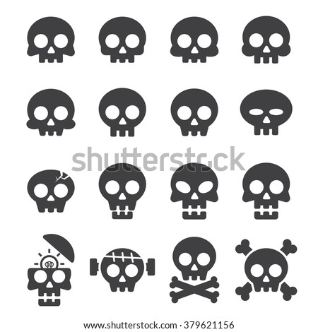  skull icon set