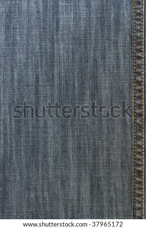 High Resolution Faded Denim With Seam close-up