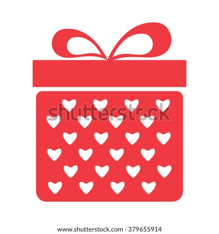 gift boxes icon color red with bows and ribbons on white background vector illustration
