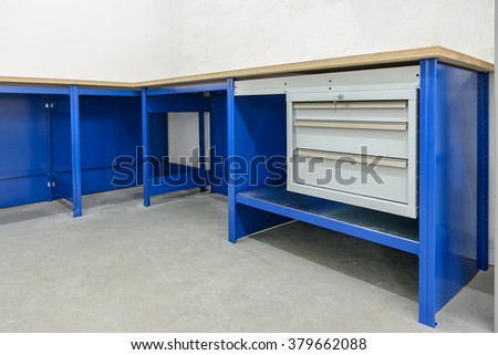 Workbench on white background