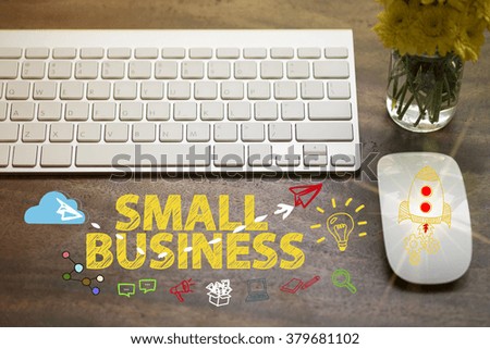 SMALL BUSINESS concept in home office , business concept , business idea
