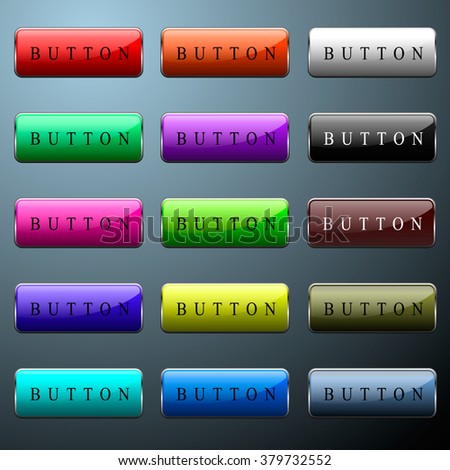 set of glass colored buttons