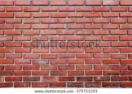 Old wall of red briks tiled background Royalty-Free Stock Photo #379751593