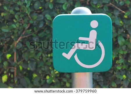 label disabled wheelchair