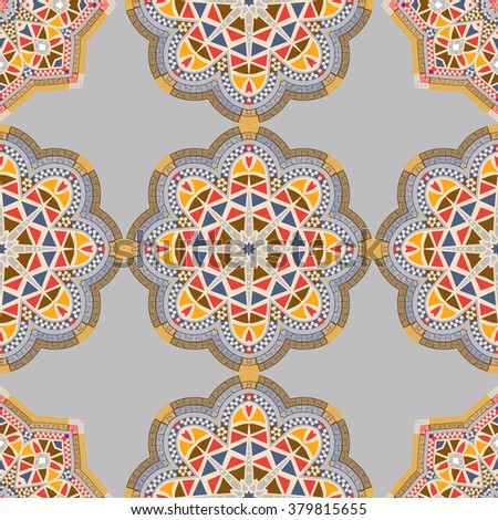 seamless pattern with various ethnic elements