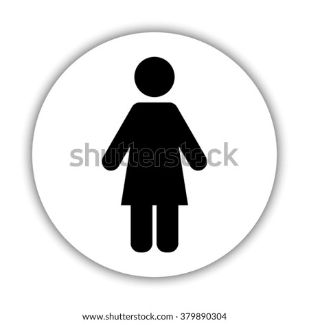 Woman  - black vector icon