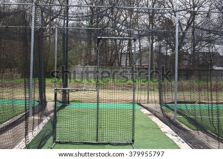 Baseball Batting Cage Net Royalty-Free Stock Photo #379955797