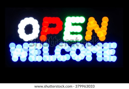 open and welcome light