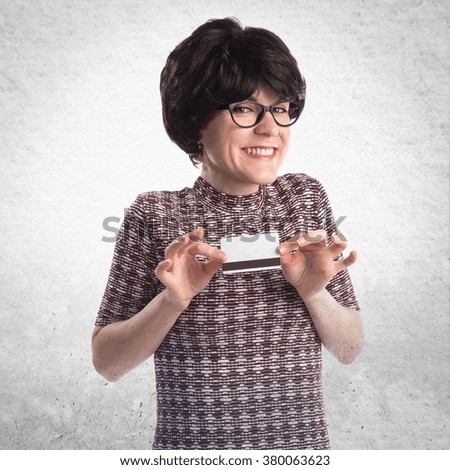 Girl holding a credit card