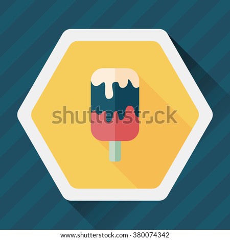 ice cream flat icon with long shadow,eps10