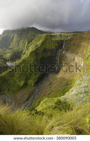 Ribeira Grande waterfall, Flores island, Azores, Portugal