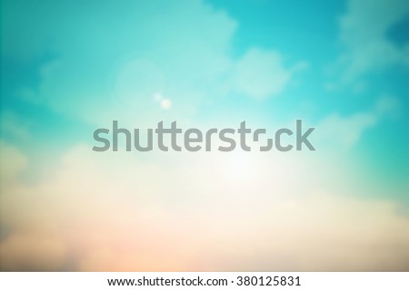 abstract blurred beautiful natural sky clouds texture with sunshine colorful pastel tone landscape background concept.
