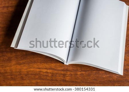 blank book on  table
