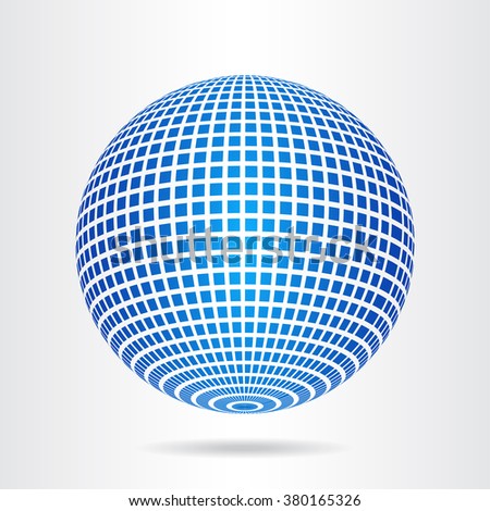 Abstract globe vector logo. 