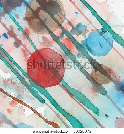 grunge abstract watercolor background circles and runs