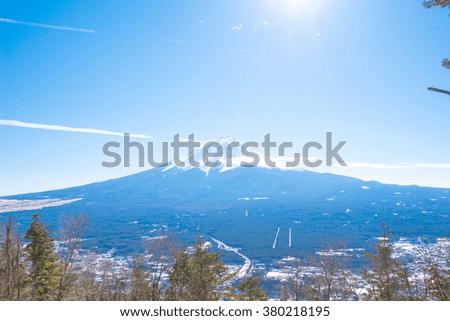 Fuji mountain in winter season