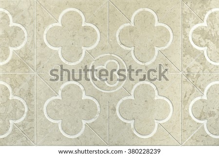 True seamless pattern of ornamental medieval or oriental stone floor or wall