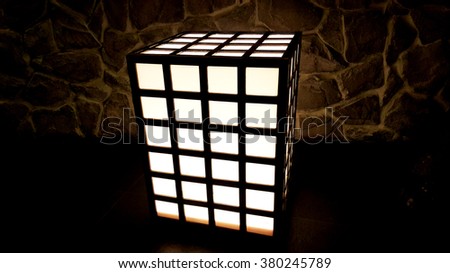 White Rubik on  the floor 